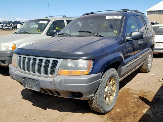 1J4GW48S71C607095 - 2001 JEEP GRAND CHER BLUE photo 2