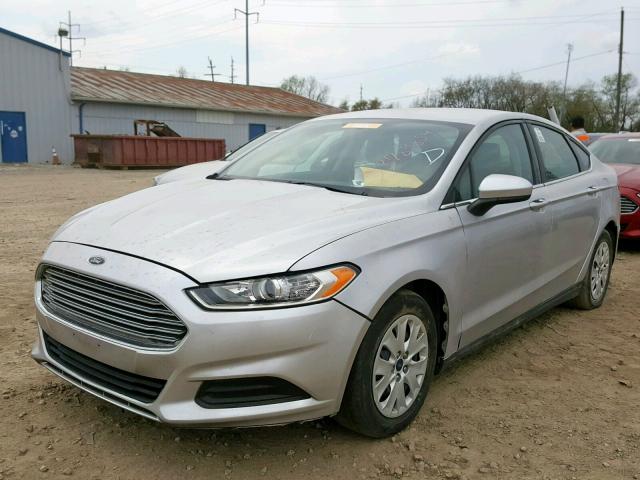 3FA6P0G71DR204018 - 2013 FORD FUSION S SILVER photo 2