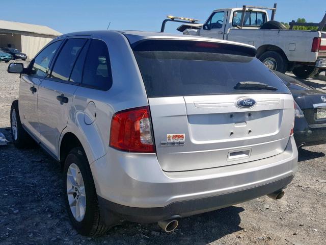 2FMDK3GC8EBA93980 - 2014 FORD EDGE SE SILVER photo 3