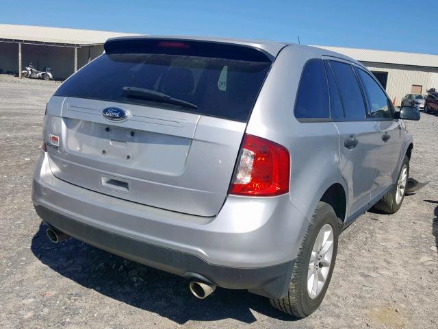 2FMDK3GC8EBA93980 - 2014 FORD EDGE SE SILVER photo 4