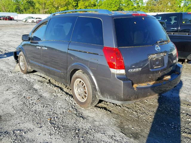 5N1BV28U77N107150 - 2007 NISSAN QUEST S GRAY photo 3