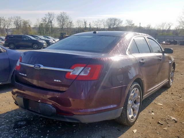 1FAHP2EW0BG112000 - 2011 FORD TAURUS SEL BURGUNDY photo 4