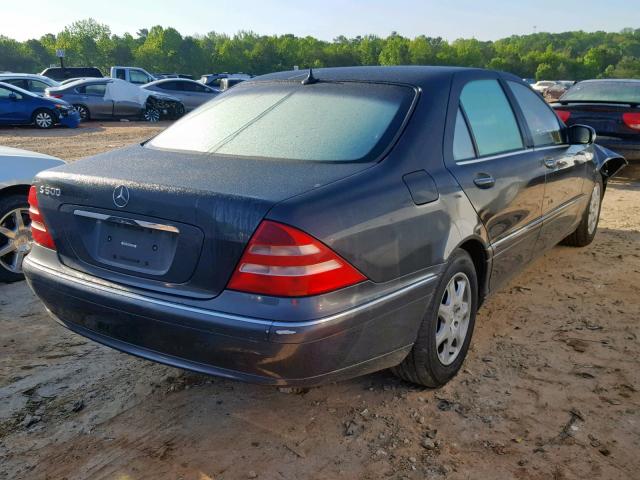 WDBNG75J32A267527 - 2002 MERCEDES-BENZ S 500 CHARCOAL photo 4