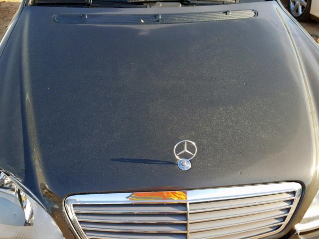 WDBNG75J32A267527 - 2002 MERCEDES-BENZ S 500 CHARCOAL photo 7