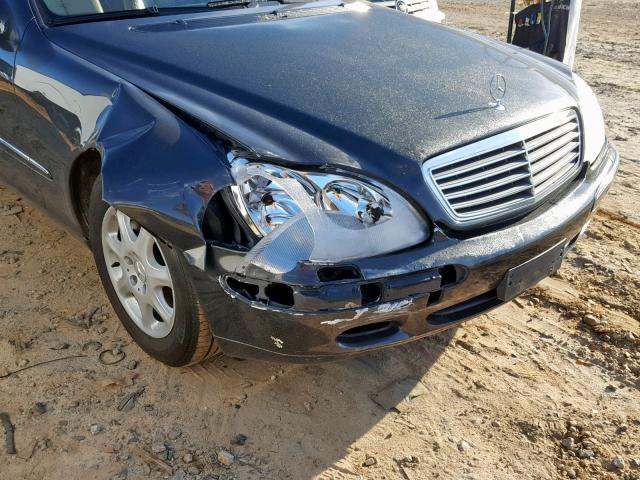 WDBNG75J32A267527 - 2002 MERCEDES-BENZ S 500 CHARCOAL photo 9