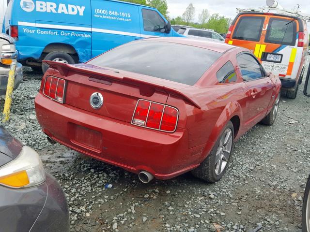 1ZVHT82H085133378 - 2008 FORD MUSTANG GT RED photo 4