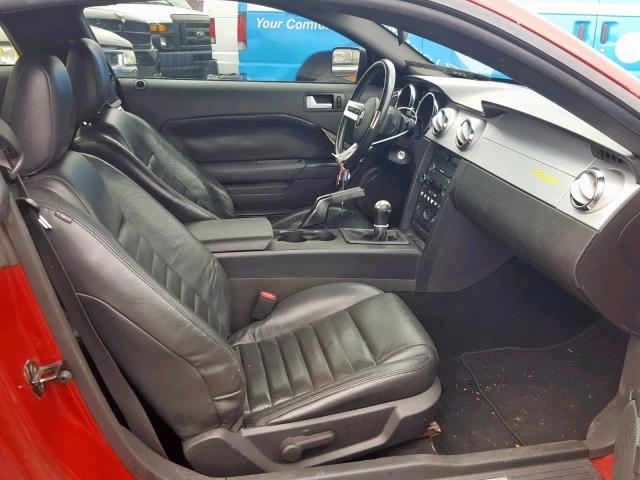 1ZVHT82H085133378 - 2008 FORD MUSTANG GT RED photo 5