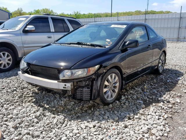 2HGFG12909H515498 - 2009 HONDA CIVIC EXL BLACK photo 2