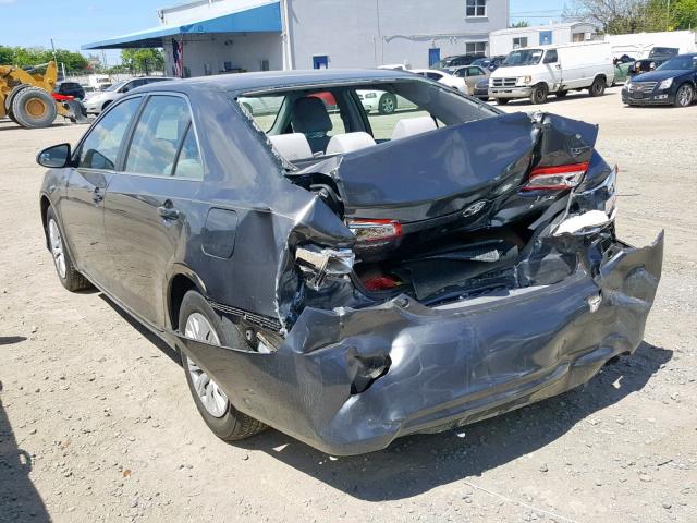 4T1BF1FK0DU701802 - 2013 TOYOTA CAMRY L GRAY photo 3