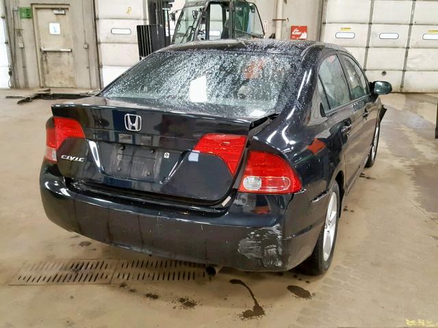 1HGFA169X8L079143 - 2008 HONDA CIVIC EXL BLACK photo 4