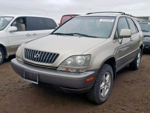 JT6HF10U7Y0112713 - 2000 LEXUS RX 300 BEIGE photo 2