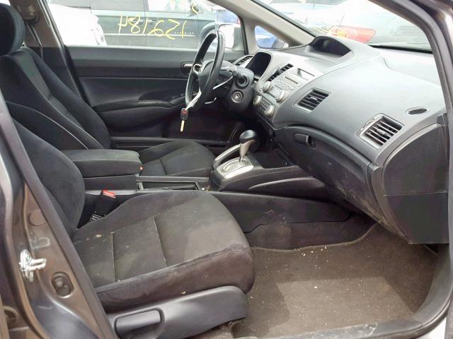 2HGFA16629H352631 - 2009 HONDA CIVIC LX-S رمادي صورة 5