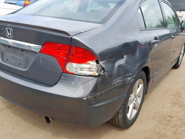 2HGFA16629H352631 - 2009 HONDA CIVIC LX-S رمادي صورة 9