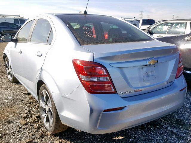 1G1JF5SB0J4134105 - 2018 CHEVROLET SONIC PREM BLUE photo 3