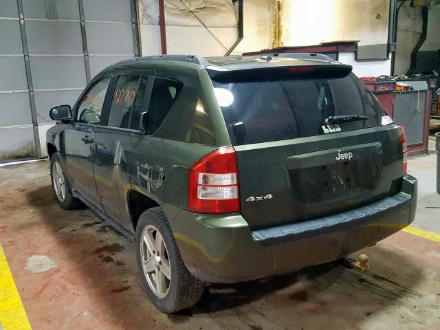 1J8FF47W77D316016 - 2007 JEEP COMPASS GREEN photo 3