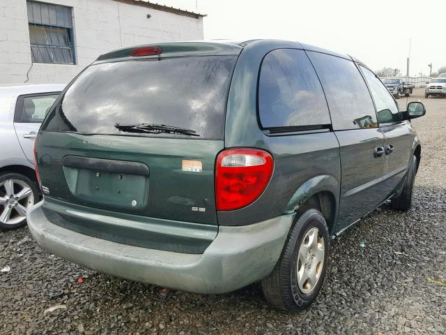 1B4GP25301B213915 - 2001 DODGE CARAVAN SE GREEN photo 4