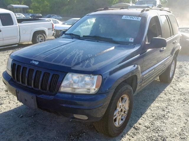 1J4G258S9YC254788 - 2000 JEEP GRAND CHER BLUE photo 2