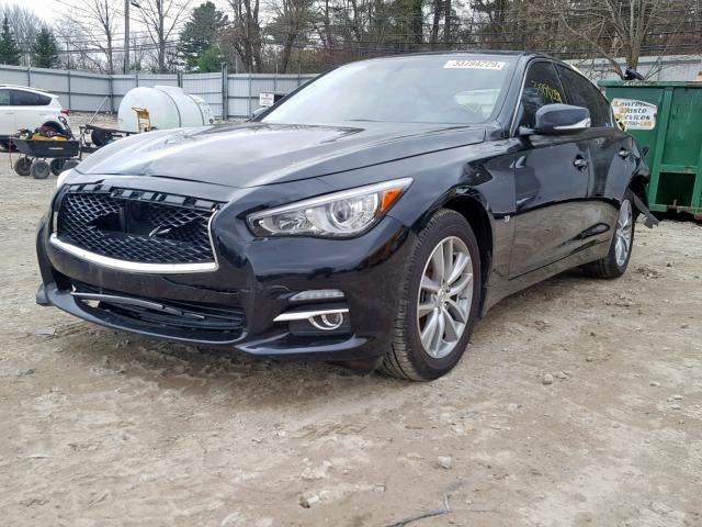 JN1BV7ARXFM392974 - 2015 INFINITI Q50 BASE BLACK photo 2