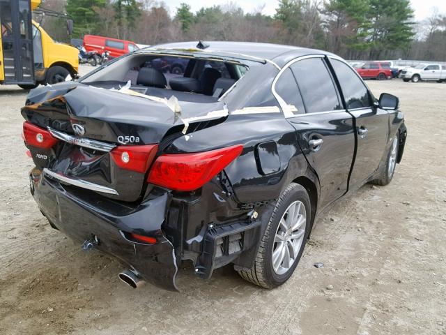 JN1BV7ARXFM392974 - 2015 INFINITI Q50 BASE BLACK photo 4