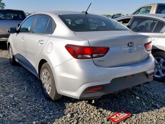 3KPA24AB3KE170966 - 2019 KIA RIO S SILVER photo 3