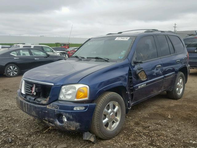 1GKDT13S642374350 - 2004 GMC ENVOY BLUE photo 2