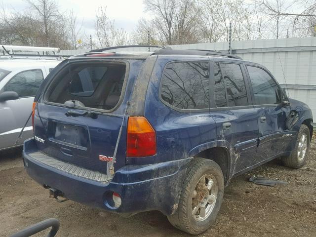 1GKDT13S642374350 - 2004 GMC ENVOY BLUE photo 4