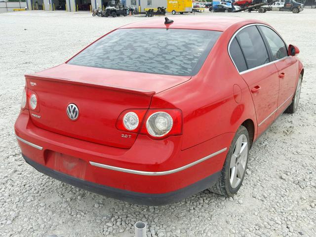 WVWAK73C88E016992 - 2008 VOLKSWAGEN PASSAT KOM RED photo 4