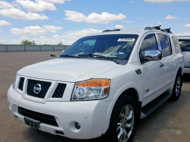 5N1BA08D29N600866 - 2009 NISSAN ARMADA SE WHITE photo 2