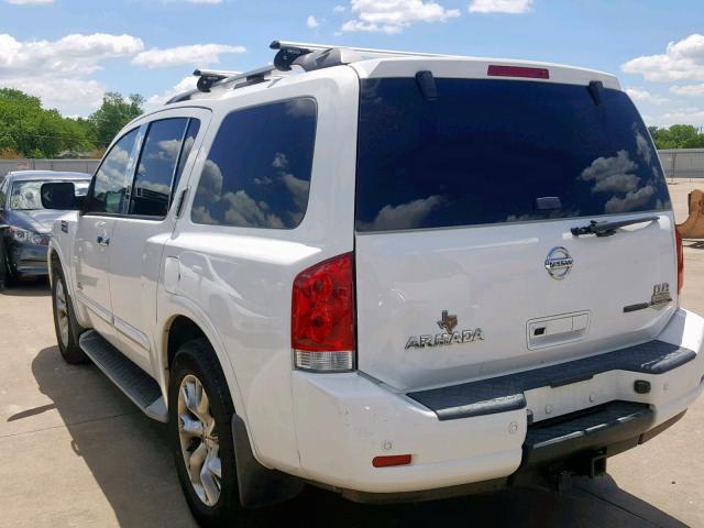 5N1BA08D29N600866 - 2009 NISSAN ARMADA SE WHITE photo 3