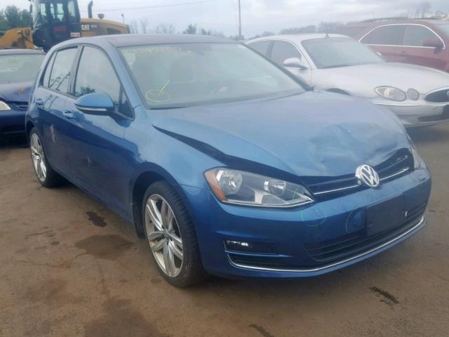 3VWRA7AU0FM100777 - 2015 VOLKSWAGEN GOLF TDI BLUE photo 1