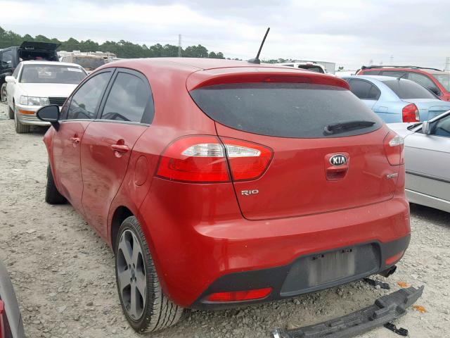 KNADN5A35E6329738 - 2014 KIA RIO EX RED photo 3