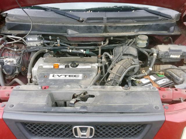 5J6YH18706L008314 - 2006 HONDA ELEMENT EX MAROON photo 7