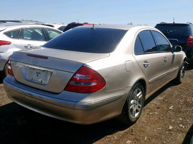 WDBUF65J13A118916 - 2003 MERCEDES-BENZ E 320 BEIGE photo 4