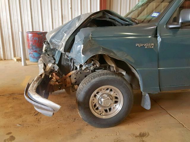 1FTCR10A4SPA18206 - 1995 FORD RANGER GREEN photo 9