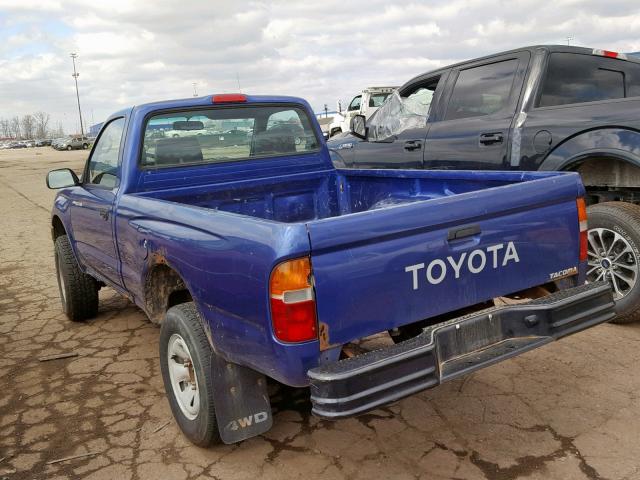 4TAUN61C1SZ050656 - 1995 TOYOTA TACOMA PURPLE photo 3