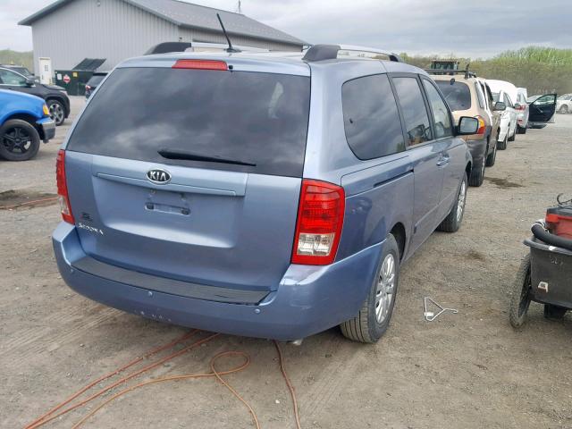 KNDMG4C75C6446000 - 2012 KIA SEDONA LX BLUE photo 4