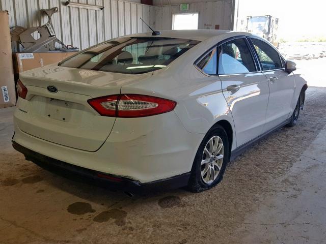 3FA6P0G79FR213035 - 2015 FORD FUSION S WHITE photo 4