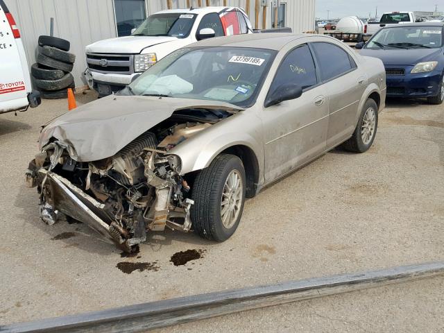 1C3EL46X04N302457 - 2004 CHRYSLER SEBRING LX BEIGE photo 2