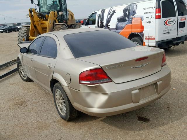 1C3EL46X04N302457 - 2004 CHRYSLER SEBRING LX BEIGE photo 3