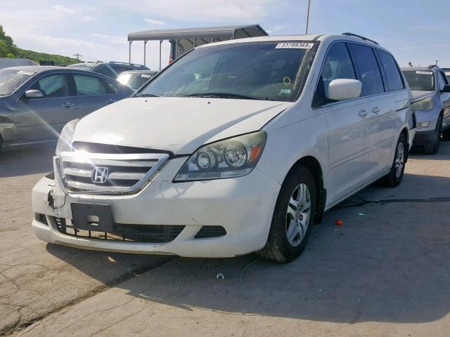 5FNRL38727B443179 - 2007 HONDA ODYSSEY EX WHITE photo 2