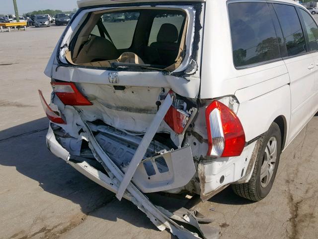 5FNRL38727B443179 - 2007 HONDA ODYSSEY EX WHITE photo 9