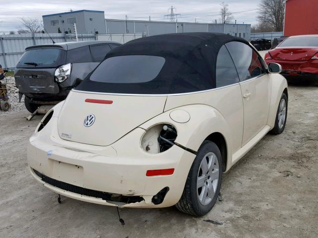 3VWPF31Y47M422960 - 2007 VOLKSWAGEN NEW BEETLE 黄色 照片 4