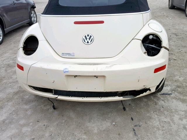 3VWPF31Y47M422960 - 2007 VOLKSWAGEN NEW BEETLE 黄色 照片 9