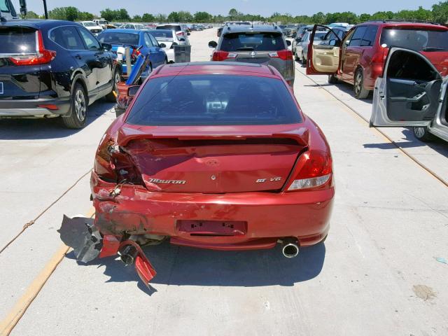 KMHHN65F76U210371 - 2006 HYUNDAI TIBURON GT RED photo 9