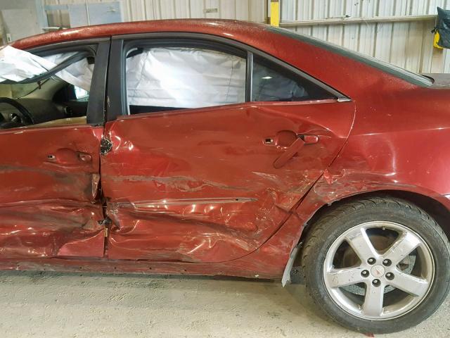 1G2ZH57N384127283 - 2008 PONTIAC G6 GT RED photo 10