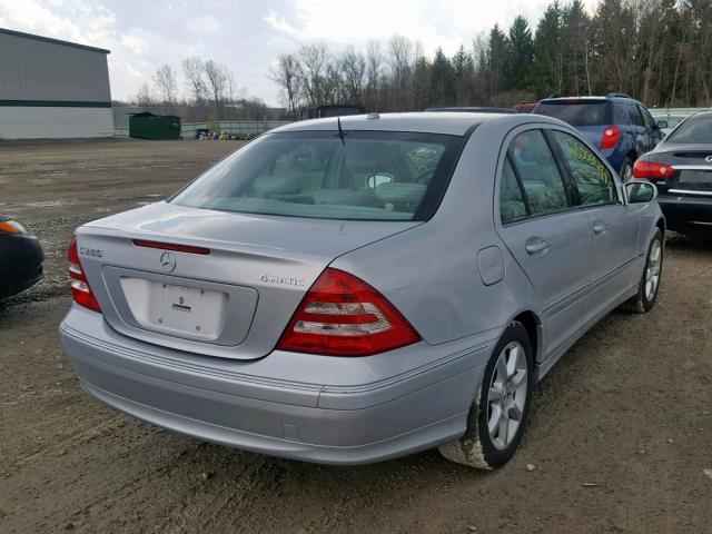 WDBRF92H67F846393 - 2007 MERCEDES-BENZ C 280 4MAT GRAY photo 4