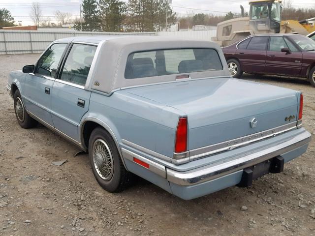 1C3BU6632JD175897 - 1988 CHRYSLER NEW YORKER BLUE photo 3