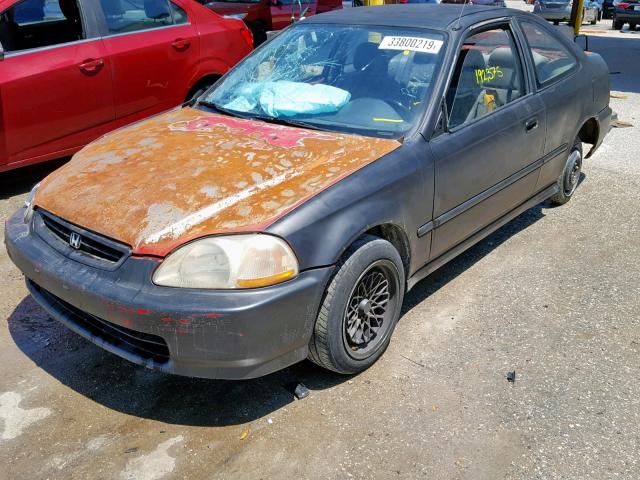 1HGEJ6125TL016303 - 1996 HONDA CIVIC DX BLACK photo 2