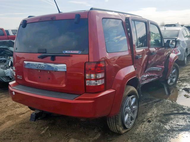 1J4PN5GK0AW136514 - 2010 JEEP LIBERTY LI RED photo 4