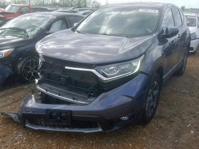 5J6RW2H8XJL008824 - 2018 HONDA CR-V EXL GRAY photo 2